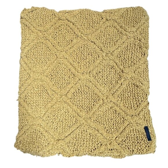 Magaschoni Home Knit Pillow Cover | Tan Textured 20"x20" | No Insert Included - Picture 1 of 2